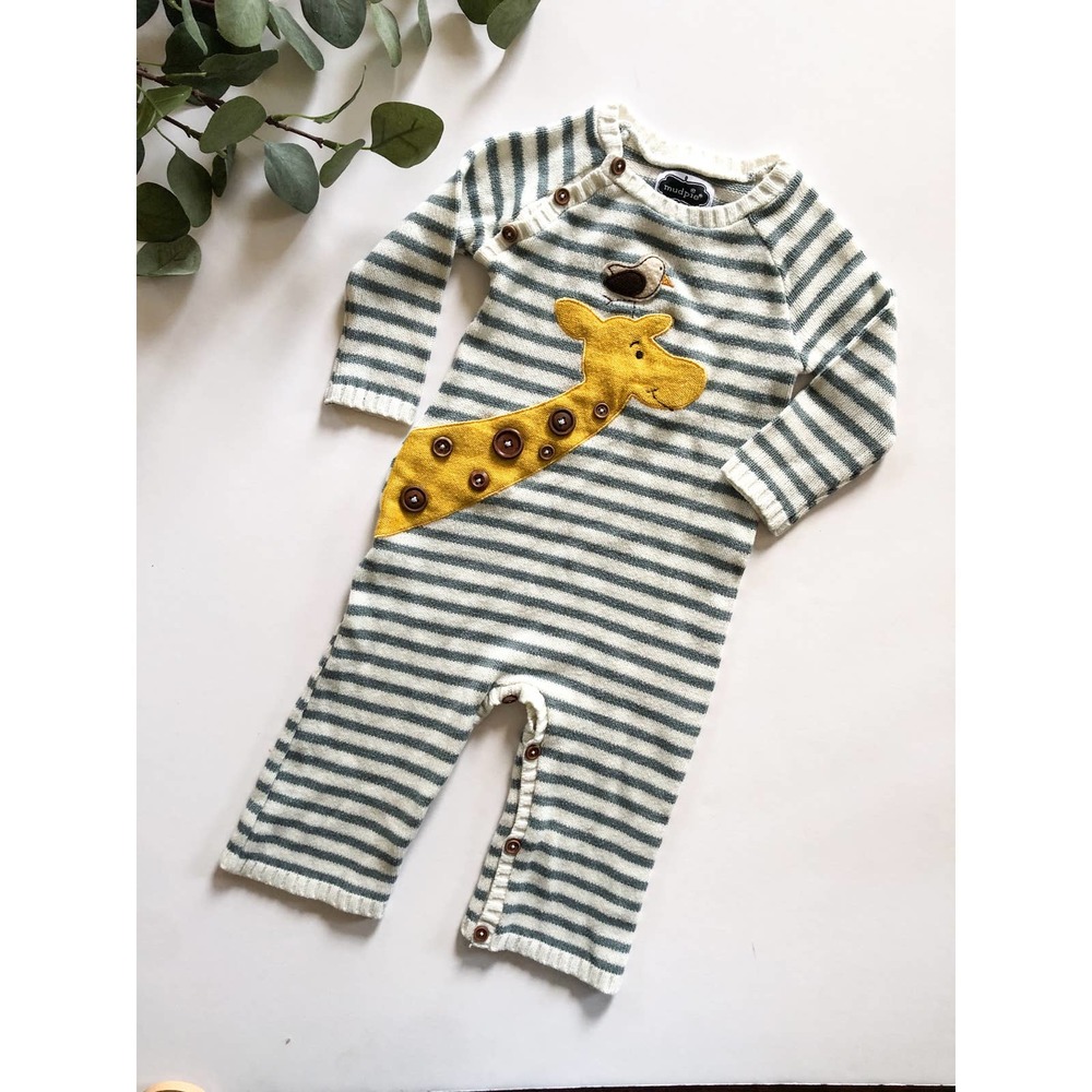 Mud Pie Knit Giraffe Romper
